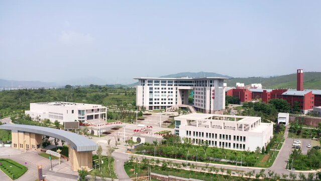 Aerial shot of a primary school under construction