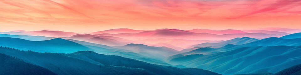Explore the captivating beauty of a sunrise gradient vista, where lively colors mingle with deeper...