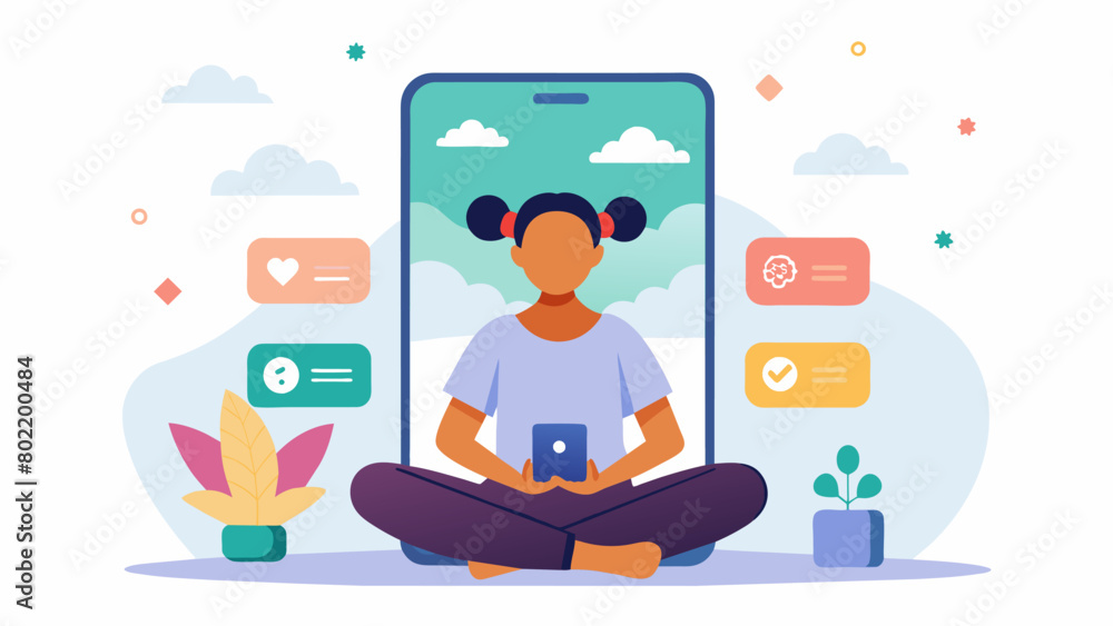 Poster an interactive mobile app that provides cognitive behavioral therapy exercises and meditation techni