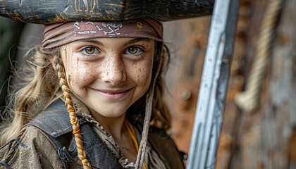 Young pirate girl 