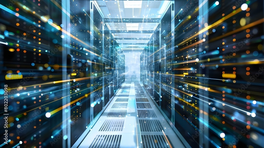 Aufkleber revolutionizing high-tech digital network technology. concept network security, data management, aut