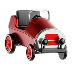 Pedal Car Playground Ride 3D Icon Illustration