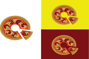 Pizza logo, pizza vector, food, fast food, Restaurant logo 