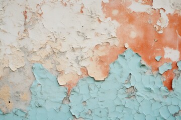 Textured close-up of a decaying wall with peeling light blue and orange paint, showcasing the effects of time and weather on materials

Concept:
Aging architecture, weathered textures, urban decay, pe