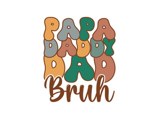 Fathers Day Groovy T-shirt Design