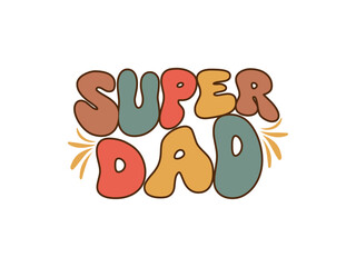 Fathers Day Groovy T-shirt Design