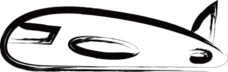 筆書きビジネスアイコン　飛行機