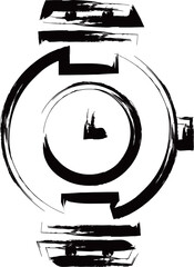 筆書きビジネスアイコン　腕時計