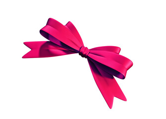Red Gift bow 3d isolated on transparent background. luxury illustration concept for greeting,...