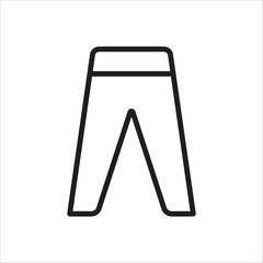 long pants vector icon line template