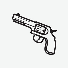 Gun Vector Clipart murder Design Black Color Magical Wand Gun
