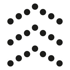 Black upward chevron arrow symbols - stock vector