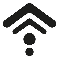 Black upward chevron arrow symbols - stock vector