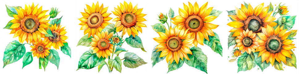 4 photos. Beautiful and bright design with sunflowers. Great for adding a touch of nature to any project. Ideal for invitations, greeting cards or home decor.