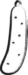 ミニ筆書き単品アイコン　きゅうり