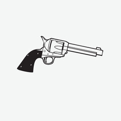 Gun Vector Clipart pistol Design Black Color Shotgun Blast