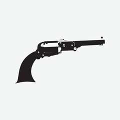 Gun Vector Clipart trigger Design Black Color Sniper Rifle Scope