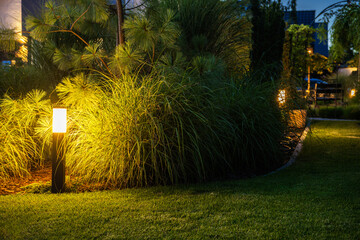 Residential Backyard Garden Lighting System.