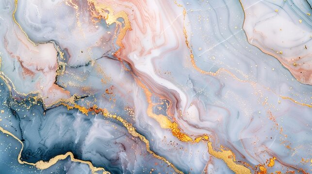 abstract background, colored marble with veins of mother-of-pearl and gold