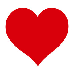 Red heart isolated on transparent or white background. Vector illustration.