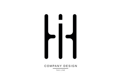 HI, IH Abstract Letters Logo Monogram Design Vector Initials