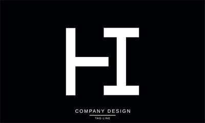 HI, IH Abstract Letters Logo Monogram Design Vector Initials