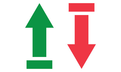 Up and Down Arrows vector icon isolated on White background, Up and Down Arrows transparency logo design. EPS 10.