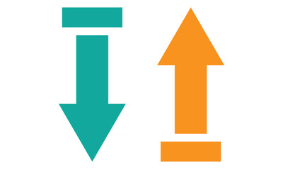 Up and Down Arrows vector icon isolated on White background, Up and Down Arrows transparency logo design. EPS 10.