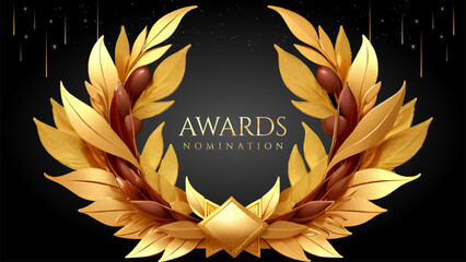Golden Laurel Wreath Winner Award Nomination. Prestigious Recognition in Luxury 3D Design Concept and Abstract Corporate Elegance.