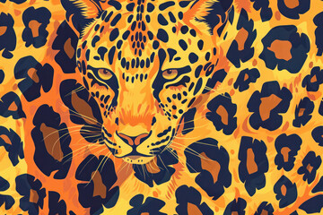 Leopard Textile print pattern.Geometric Lines Pattern Fashion Design.