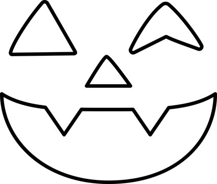 recommend clip art: Jack o lantern face outline.
                    Jack o lantern smile outline vector symbol icon design.
                    Pumpkin face outline icon for Halloween isolated.