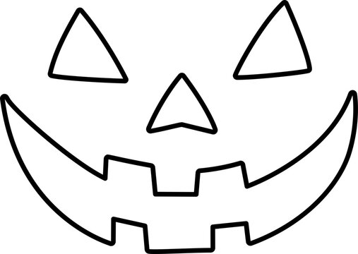 recommend clip art: Jack o lantern face outline.
                    Jack o lantern smile outline vector symbol icon design.
                    Pumpkin face outline icon for Halloween isolated.