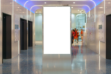 Blank Ad Billboards in Shopping Mall Setting