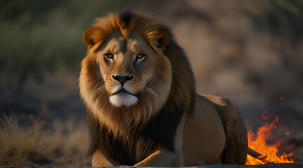 Fototapeta premium Lions pride generated ai
