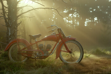 Obraz premium vintage bike in the forest
