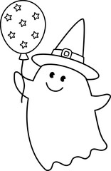 Cute Halloween white ghost outline.
Halloween sheet ghost outline.