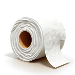 Hygienic Essentials Minimalist Clipart Design of Toilet Paper Roll Version