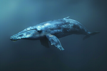 Fototapeta premium The whale is underwater