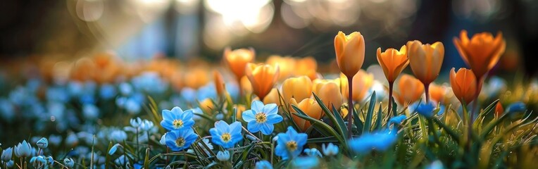 Blooming Beauty: Colorful Spring Flowers in Full Bloom