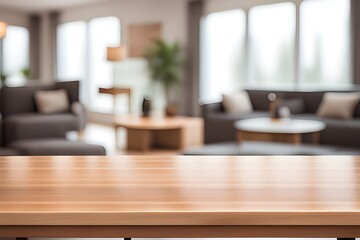empty table in living room 