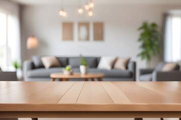 empty table in living room 
