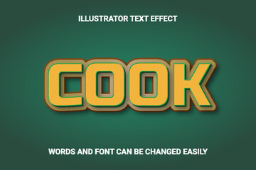 Editable text effect created with Illustrator.