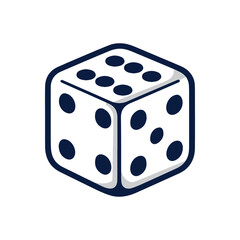 simple dice cube for game vector illustration template design
