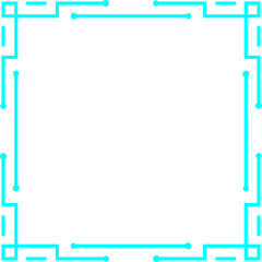 Blue circuit line frame hud abstract technology vector design.	