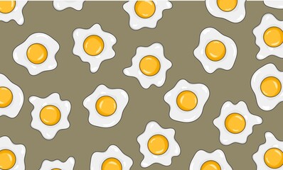 seamless pattern with fried eggs