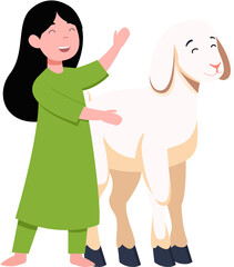 muslim celebrate eid al-adha illustration