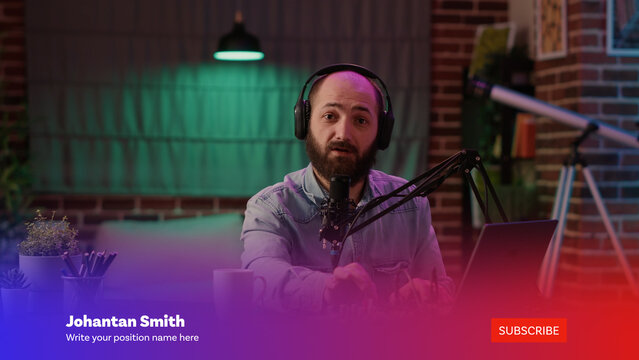 Colorful Designed Lower Third and Subscribe Button Animation