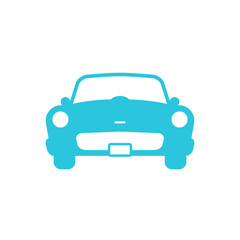 Car, oldtimer cabriolet icon, Isolated on white background. From blue icon set.