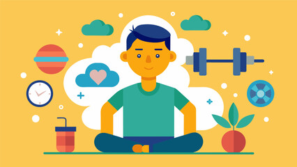 Incorporating regular exercise and physical activity as a means of managing obsessive thoughts and reducing overall stress.. Vector illustration