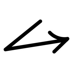 Abstract black curved arrows crossing paths - stock vector svg